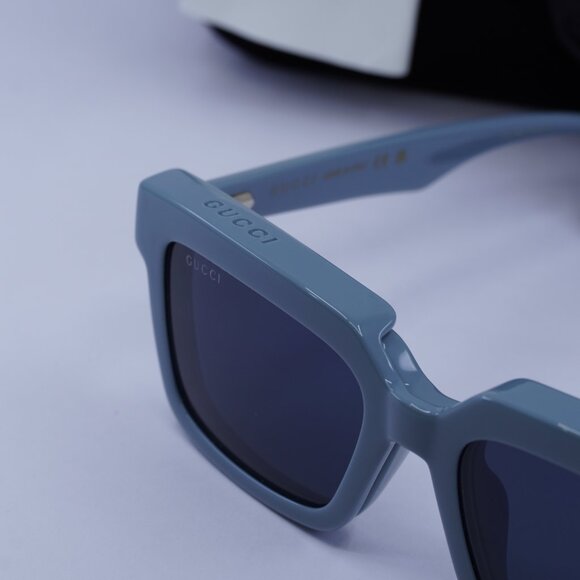 Gucci GG1543S 003 Square Sunglasses - Light Blue/Grey Blue - Picture 8 of 11
